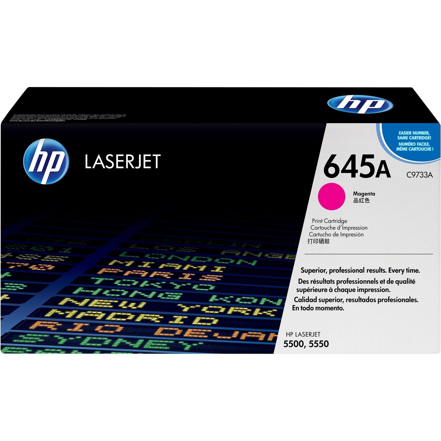 HP 645A Magenta Original LaserJet Toner Cartridge Page Yield 12K C9733A