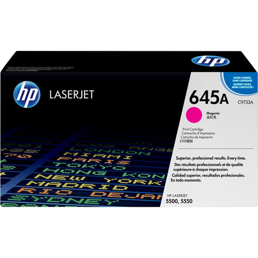 HP 645A Magenta Original LaserJet Toner Cartridge Page Yield 12K C9733A HP