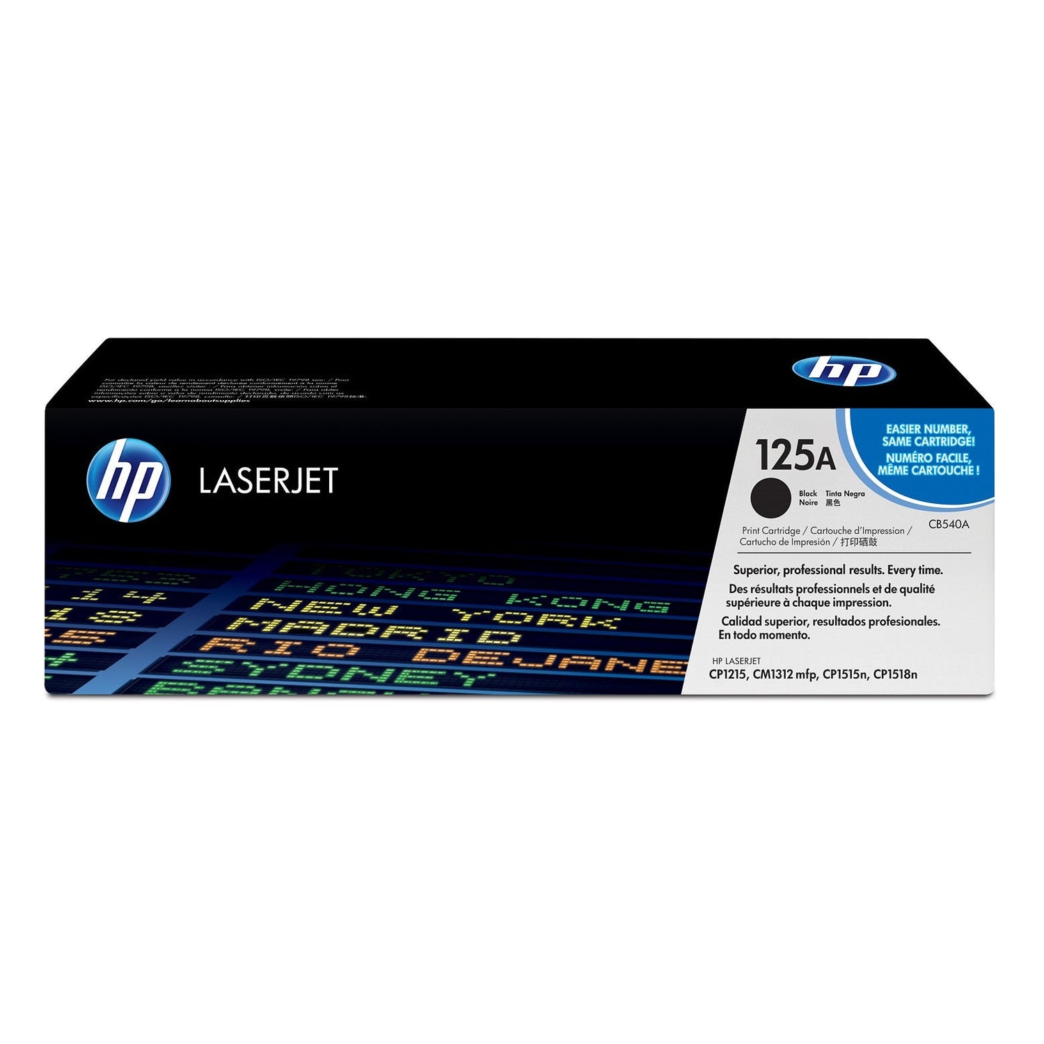 HP 125A Black Original LaserJet Toner Cartridge - CB540A