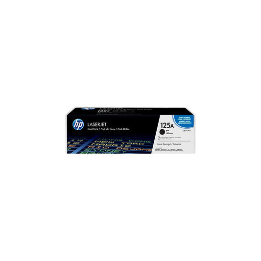 HP 125A 2-pack Black Original LaserJet Toner Cartridges Page Yield 2200 P/N CB540AD HP