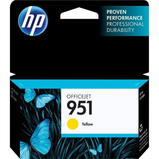 HP 951 Standard Yield Yellow Original Ink Cartridge Page Yield 700 P/N CN052AE