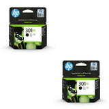 HP D8J45AE - 301XL Black Twin Pack 2x Black Original Ink cartridges Page Yield 430 P/N CH563EE x 2