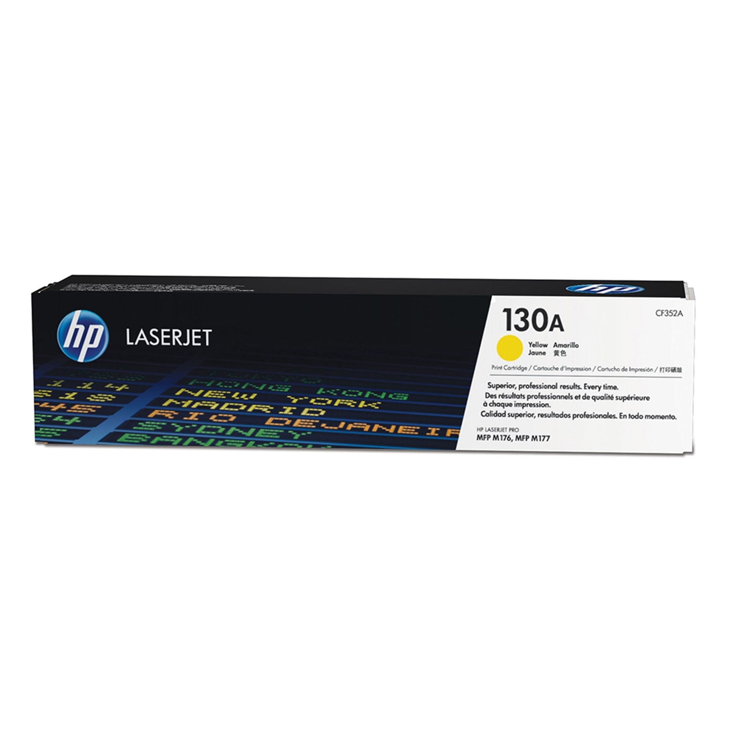 HP 130A Yellow Original LaserJet Toner Cartridge Page Yield 1000 P/N CF352A