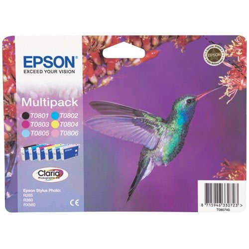 Epson Original T0807 Claria 6-colour pack - Easy Mail pack EPSON