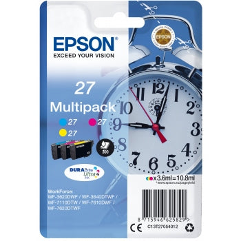 Epson Original T27 Std 3-Colour Multipack Durabrite inks