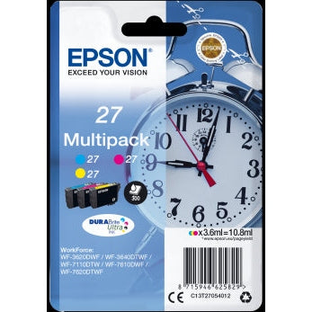 Epson Original T27 Std 3-Colour Multipack Durabrite inks EPSON