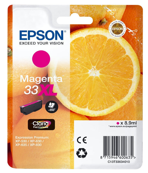Epson Original Magenta T33XL Claria Premium Ink Cartridge | Cartridge King 
