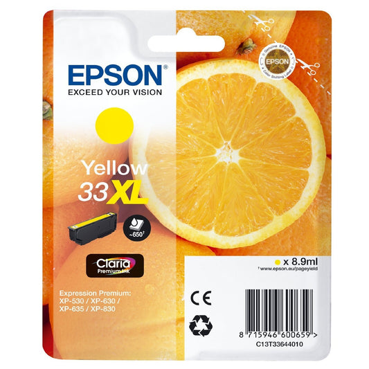 Epson Original Yellow T33XL Claria Premium Ink Cartridge