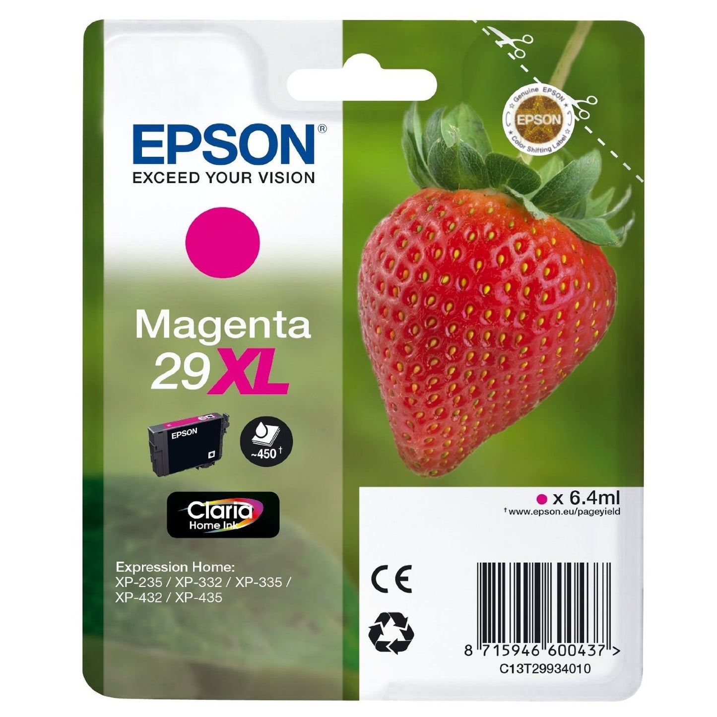 Epson Original Magenta T29 XL Claria Premium Ink Cartridge EPSON