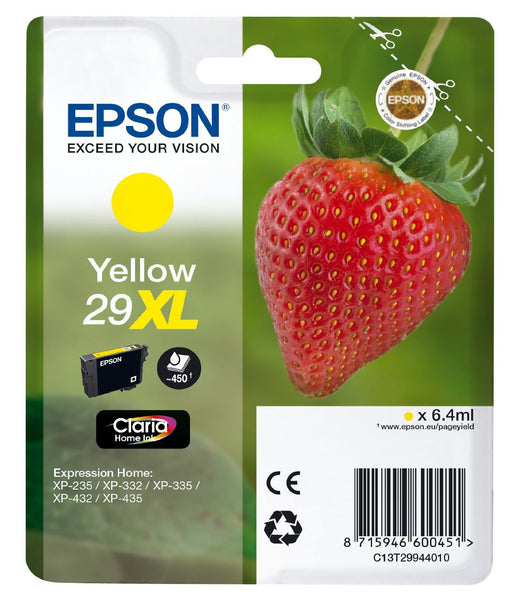 Epson Original Yellow T29 XL Claria Premium Ink Cartridge | Cartridge King 