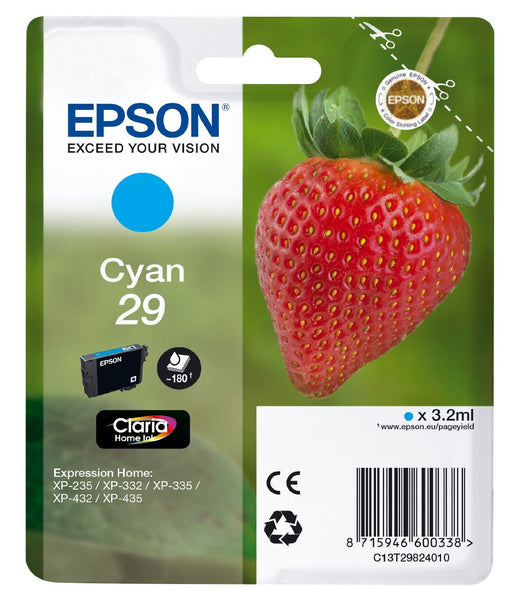 Epson Original Cyan T29 Std Claria Premium Ink Cartridge | Cartridge King 