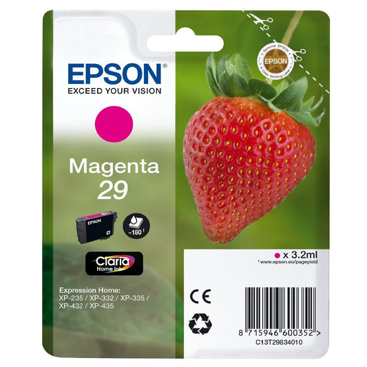 Epson Original Magenta T29 Std Claria Premium Ink Cartridge EPSON