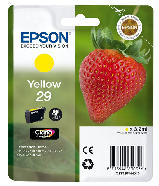 Epson Original Yellow T29 Std Claria Premium Ink Cartridge | Cartridge King 
