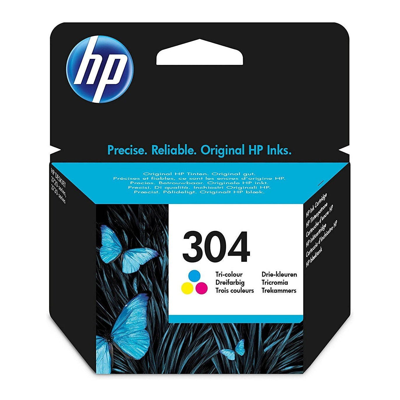 HP 304 Standard Capacity Colour Original Ink Cartridge Page Yield 100 (P/N N9K05AE)