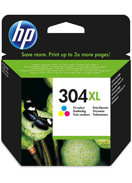 HP 304XL High Yield Tri-colour Original Ink Cartridge Page Yield 300 (P/N N9K07AE) | Cartridge King 
