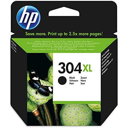 HP 304XL High Yield Black Original Ink Cartridge Page Yield 300 (P/N N9K08AE)