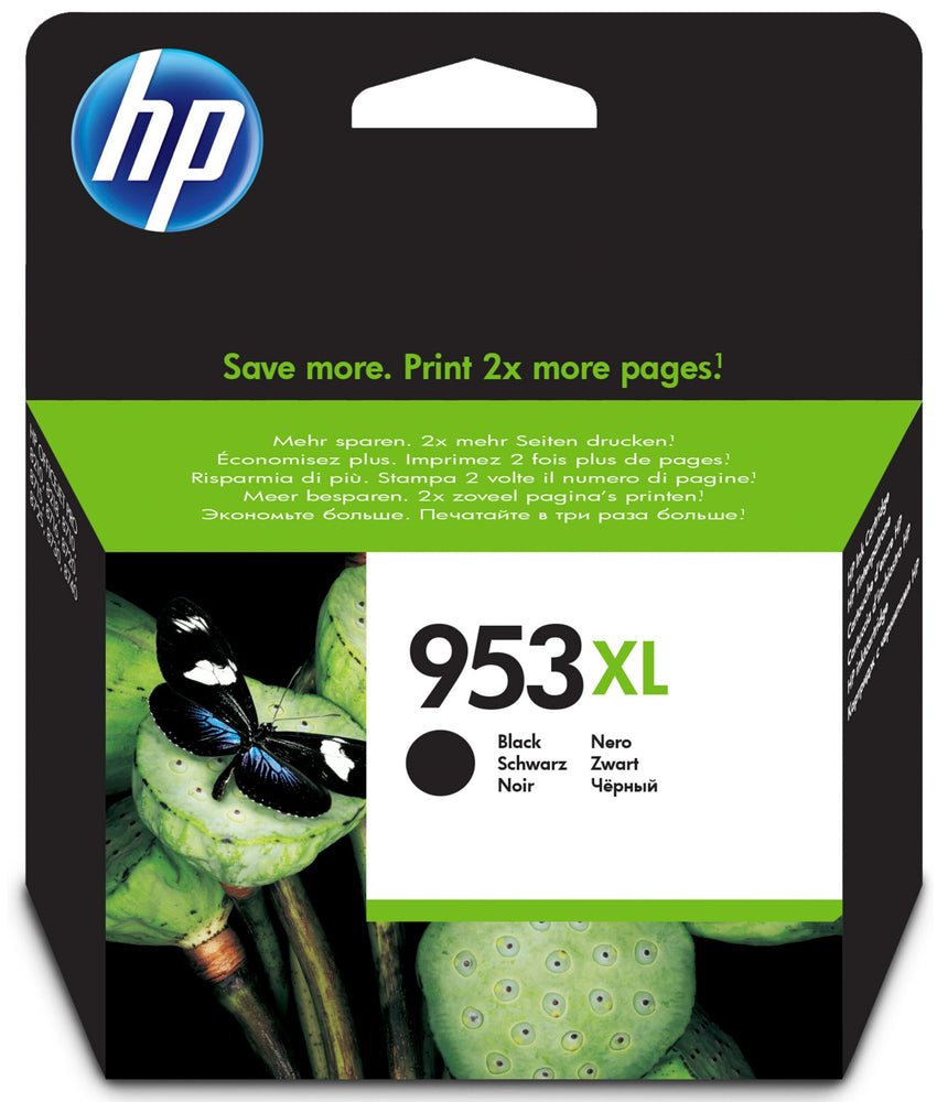 HP 953XL High Yield Black Original Ink Cartridge Page Yield 2000 (P/N L0S70AE)