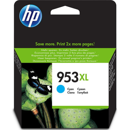 HP 953XL High Yield Original Cyan Ink Cartridge - F6U16AE