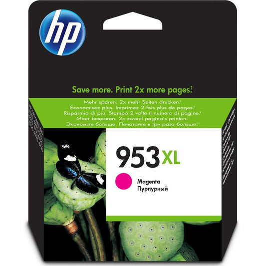 HP 953XL High Yield Original Magenta Ink Cartridge Page Yield 1450 (P/N F6U17AE)