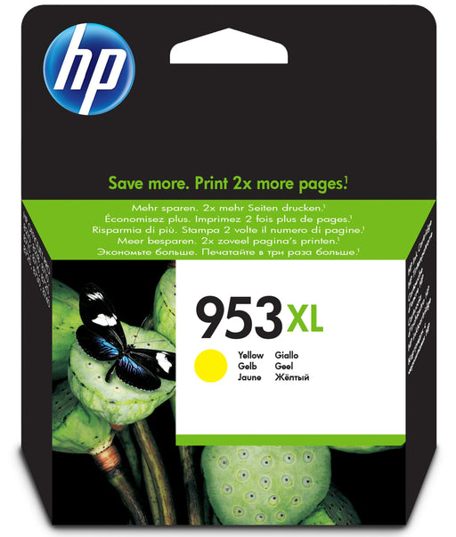 HP 953XL High Yield Original Yellow Ink Cartridge Page Yield 1450 (P/N F6U18AE) | Cartridge King 
