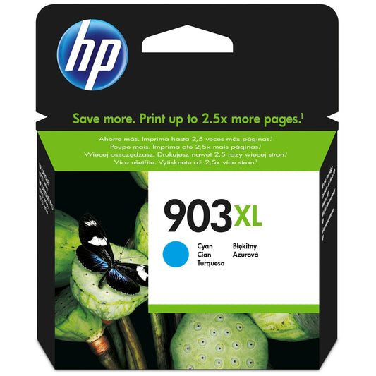 HP 903XL Original High Yield Cyan Ink Cartridge Page Yield 750 (P/N T6M03AE)