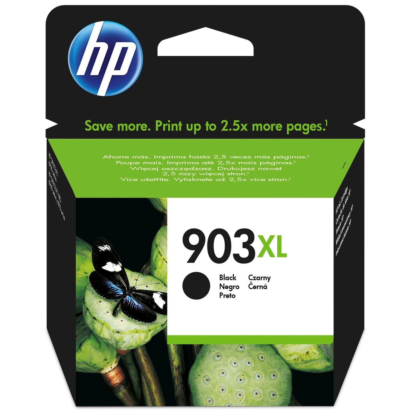 HP 903XL High Yield Black Original Ink Cartridge Page Yield 750 (P/N T6M15AE)