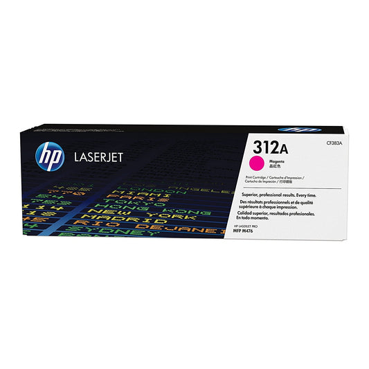 HP 312A Magenta Original LaserJet Toner Cartridge Page Yield 2700 CF383A HP