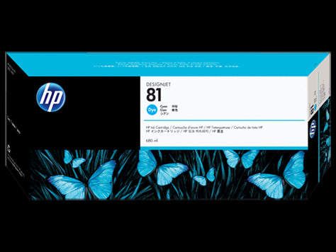 HP 81 680-ml Cyan DesignJet Dye Ink Cartridge | Cartridge King 