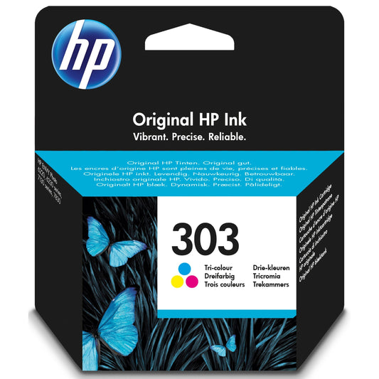 HP 303 Standard Capacity Colour Original Ink Cartridge Page Yield 165 (P/N T6N01AE)