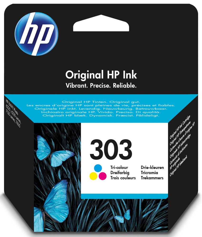 HP 303 Standard Capacity Colour Original Ink Cartridge Page Yield 165 (P/N T6N01AE)
