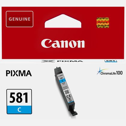 Canon CLI-581 Printer Ink Cartridge Cyan Canon