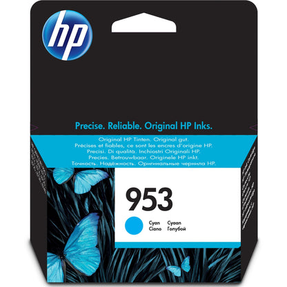 HP 953 Standard Yield Original Cyan Ink Cartridge Page Yield 630 P/N F6U12AE HP