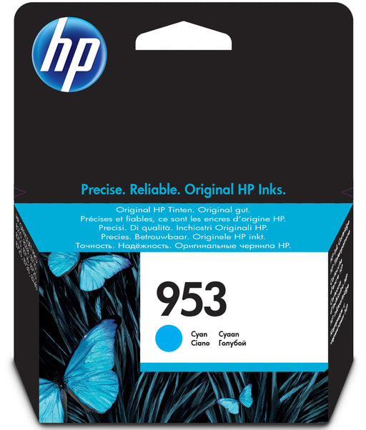 HP 953 Standard Yield Original Cyan Ink Cartridge Page Yield 630 (P/N F6U12AE)