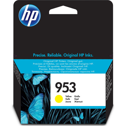 HP 953 Standard Yield Original Yellow Ink Cartridge Page Yield 630 P/N F6U14AE HP