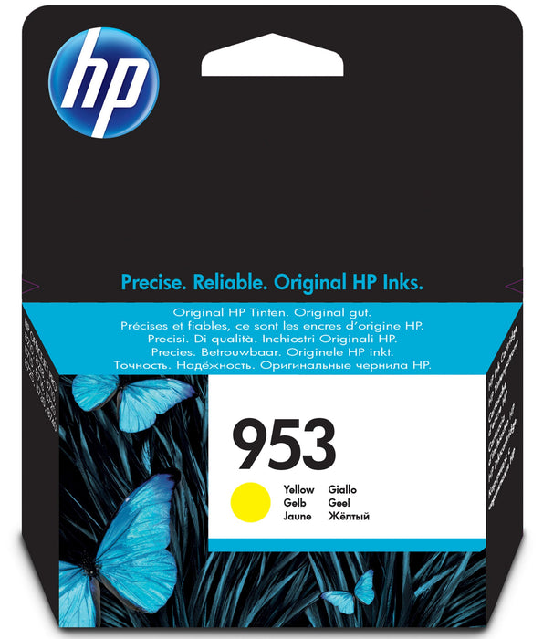 HP 953 Standard Yield Original Yellow Ink Cartridge Page Yield 630 (P/N F6U14AE)