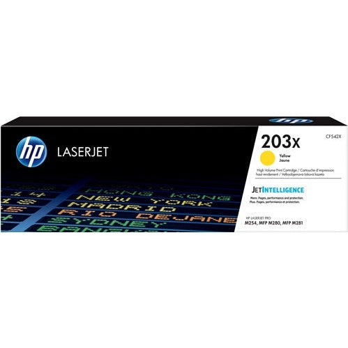 HP 203X High Yield Original Yellow LaserJet Toner Cartridge Page Yield 2500 CF542X HP