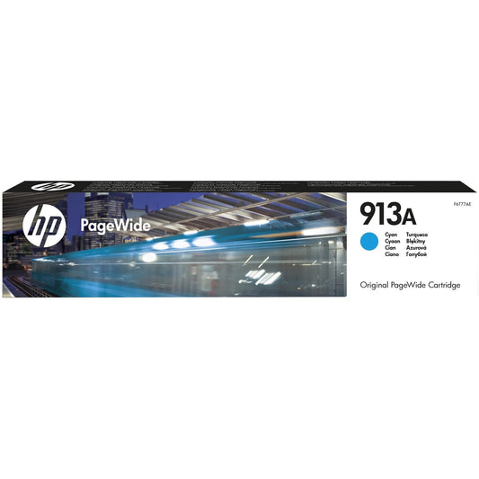HP 913A Cyan Original Pagewide Ink Cartridge Page Yield 3000 P/N F6T77AE
