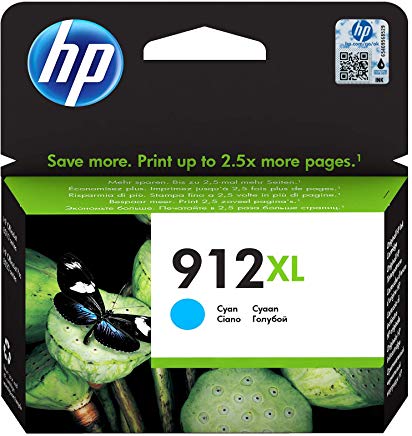 HP 912XL High Yield Cyan Original Ink Cartridge Page Yield 825 (P/N 3YL81AE) | Cartridge King 
