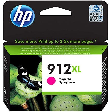 HP 912XL High Yield Magenta Original Ink Cartridge Page Yield 825 (P/N 3YL82AE)