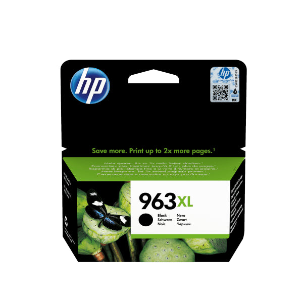 HP 963XL Black Original Ink Cartridge Page Yield 2000 (P/N 3JA30AE)