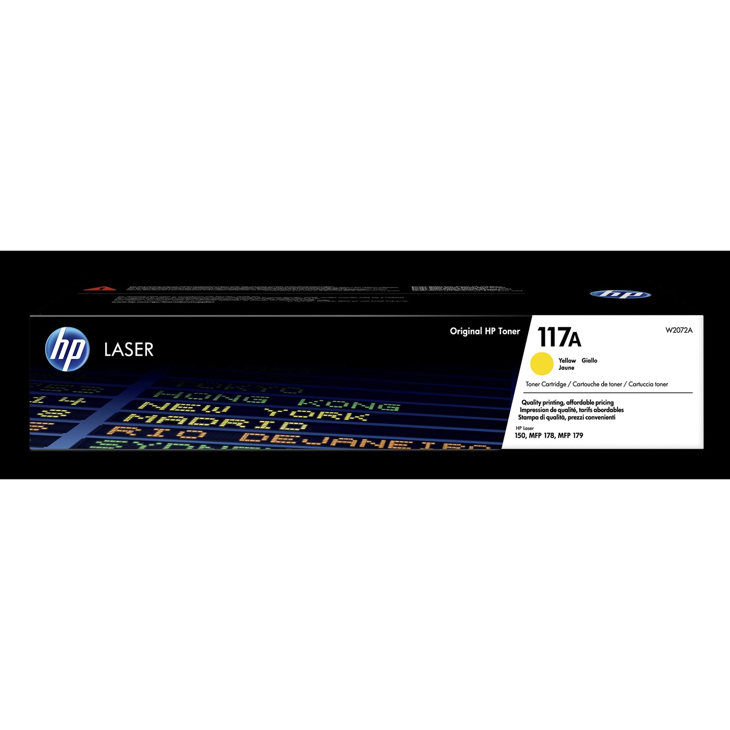 HP 117A Yellow Original Laser Toner Cartridge Page Yield 700 P/N W2072A HP