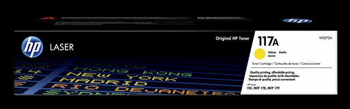 HP 117A Yellow Original Laser Toner Cartridge Page Yield 700 (P/N W2072A) | Cartridge King 