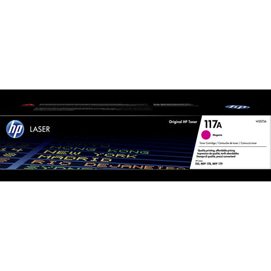 HP 117A Magenta Original Laser Toner Cartridge Page Yield 700 P/N W2073A HP