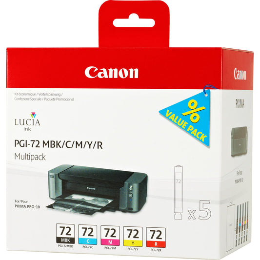Canon PGI-72 Printer Ink Cartridges CMYR/MBK