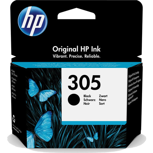 HP 305 Standard Capacity Black Original Ink Cartridge Page Yield 120 (P/N 3YM61AE)