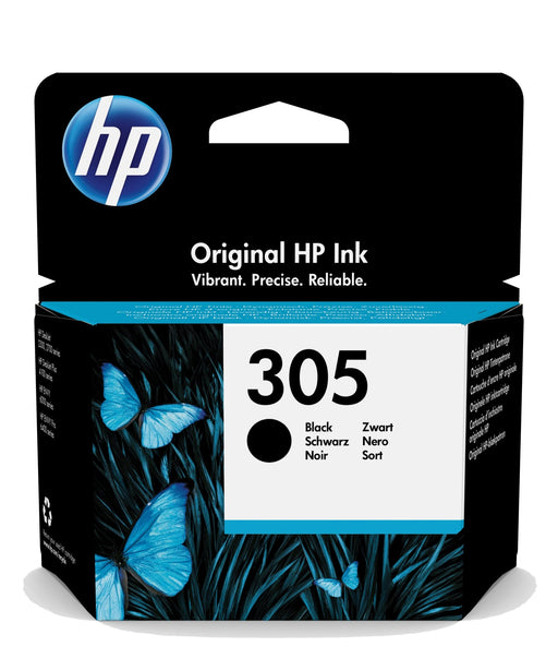HP 305 Standard Capacity Black Original Ink Cartridge Page Yield 120 (P/N 3YM61AE) | Cartridge King 