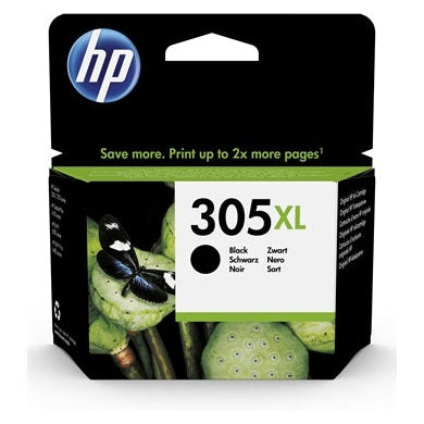 HP 305XL High Yield Black Original Ink Cartridge Page Yield 240 (P/N 3YM62AE)