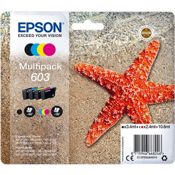 Epson Original T03U64 Black/ Cyan/ Magenta/ Yellow 603 MultiPack
