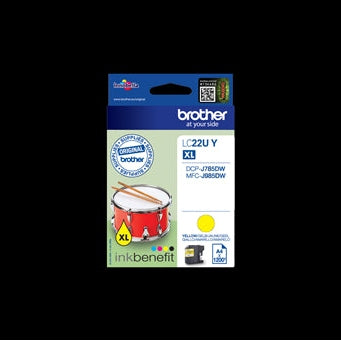 Brother Original LC22U Yellow Ink Cartridge Brother