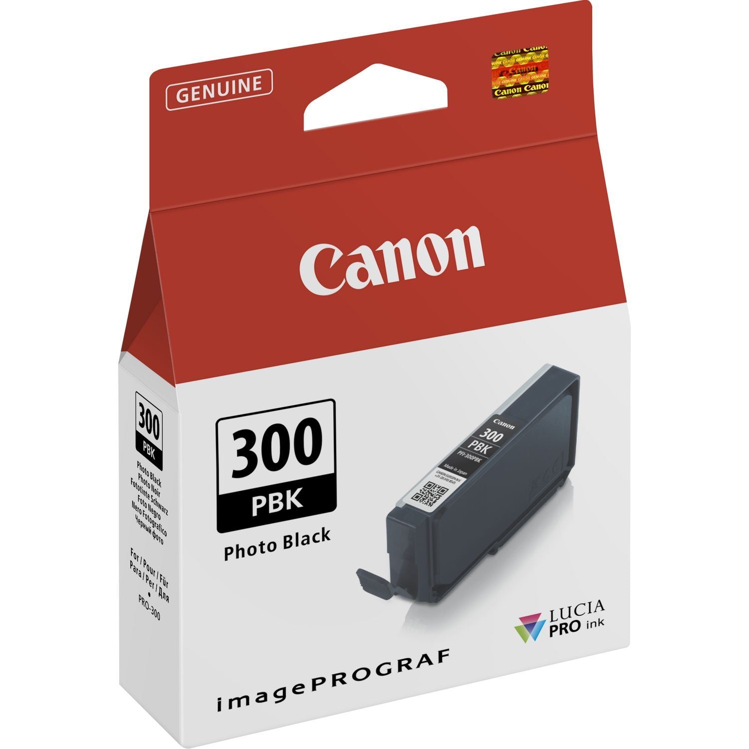 Canon PFI-300PBK Photo Black Printer Ink Cartridge - 4193C001
